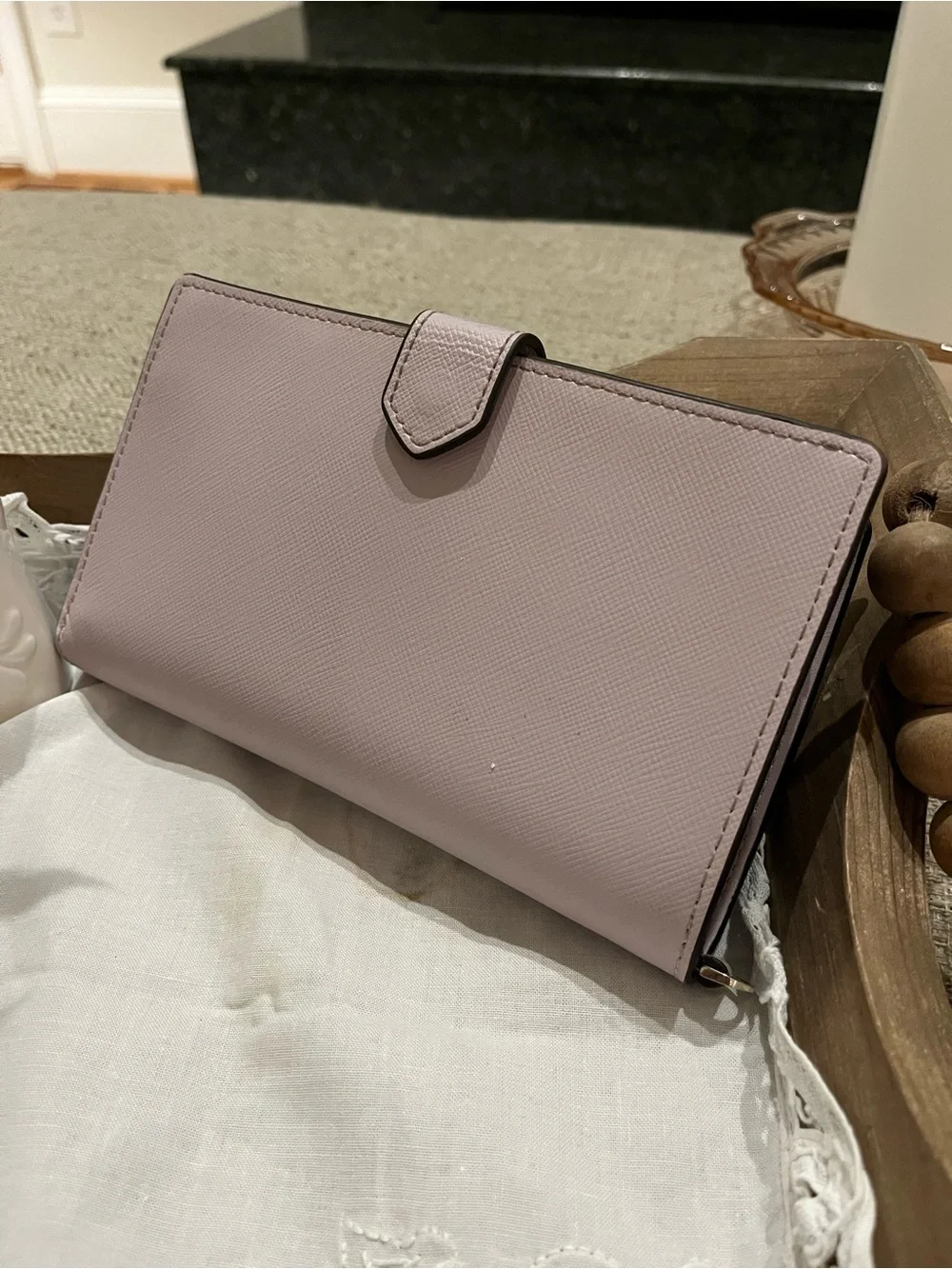 kate spade Pale Pink Saffian Wallet - Picture 3 of 10
